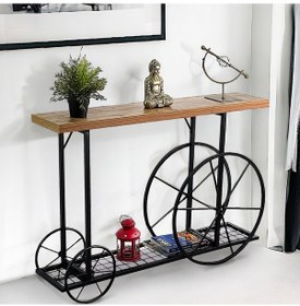 Resim Tekerlekli Dresuar Konsol Vitrin Raf 5039 Siyah 