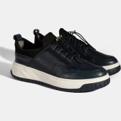 Resim Desa Erkek Lacivert Lastik Bağcıklı Deri Sneaker 