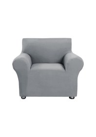 Resim Streç Kanepe Kılıfı Süt İpek Kumaş Kaymaz Yumuşak Kanepe Kanepe Kılıfı 1 Kişilik Yıkanabilir Oturma Odası Çocuklar Evcil Hayvanlar İçin Açık Gri Diğer 