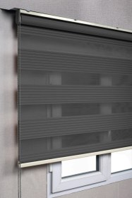 Resim Pileli Antrasit Zebra Stor Kaliteli Güneşlik Perdeler Antrasit 