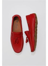 Resim BUENO Shoes Kırmızı Flotter Deri Erkek Loafer 05ms2024d 
