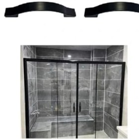 Resim Peri Store Cam Duşakabin Kulpu (Oval-Siyah) 