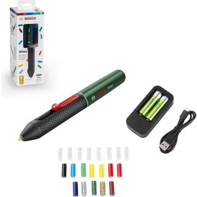 Resim And Akülü Tutkal Tabancası, Evergreen (20 Tutkal Çubuğu, Yeşil, Karton Kutu) 