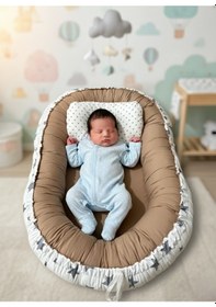 Resim Babynest Yer Yatağı Yıldızlı Kahve Bebeciden 
