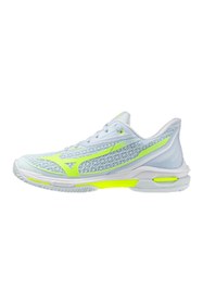 Resim MIZUNO Wave Exceed Tour 7 CC Kadın Tenis Ayakkabısı Beyaz / Sarı 