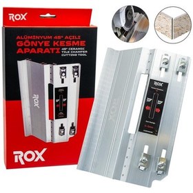 Resim Rox 0288 Seramik İçin Alüminyum 45 Açılı Gönye Kesme Aparatı 