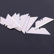 Resim 10 adet/30 adet/70 adet Trapezoid Kesme Bıçağı, Metal El Uçağı Bıçakları, Değiştirilebilir Yardımcı Bıçak, Çok Fonksiyonlu DIY T-bıçak Seti Trapezoid Kesme Bıçağı, Metal El Uçağı Bıçakları, Değiştirilebilir Yardımcı Bıçak 