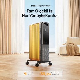 Resim DREO OH310 Akıllı Yağlı Radyatör Isıtıcı 1500 W Enerji Tasarruflu ve Gürültüsüz Çalışma Özelliği 