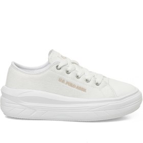 Resim U.S. Polo Assn. CLEME TEX JR 5FX Beyaz Kız Çocuk Sneaker 