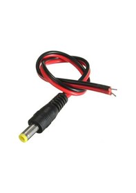 Resim Kablolu Enerji Soketi Power Jack Güç Konnektörü Siyah-kırmızı Erkek 