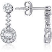 Resim Sembol Gold 0.35 Ct. Pırlanta Baget Küpe 
