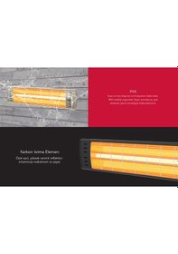 Resim Dysis DH-7486 Art Plus Karbon Serisi IP65 Suya-Toza Dayanıklı 2300 W Bej İç/Dış Mekan Isıtıcı 