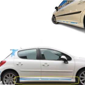 Resim Peugeot 207 Yan Marşpiyel Yan Etek Yan Ek Sağ Sol Set Boyasız (plastik) 