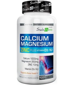 Resim Calcium Magnesium Zinc Plus 100 Tablet Vitamin D3k2 Takviye Edici Gıda 