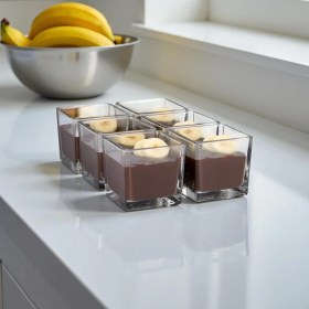 Resim Mafa Home 6'lı Kare Magnoliya Tatlı Kasesi Servis Sunum Cup Seti Büyük Boy 