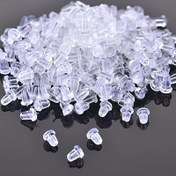 Resim 50/100 adet Küpe Geri Takımları Kulaklık Geri Aksesuarları DIY El Yapımı Aksesuarlar 