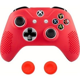 Resim Willowhaven Xbox One S Kırmızı Silikon Koruma Kılıfı Ve 2 Adet Joystick Başlığı 