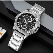Resim Prestigegoods Skmeı 2399 Üç Gözlü 6 Pimli Çelik Bant Kuvars Erkek İş Günlük Altın Kahverengi Saat Kahverengi 