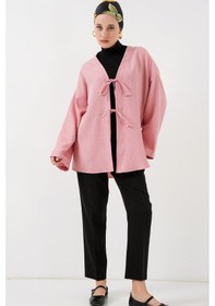 Resim Bigdart Keten Tesettür Kimono 5968 - Pudra 
