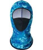 Resim Butu Nefes Alabilir Örgü Güneş Korumalı Boyun Körüğü Mavi Kamuflaj 