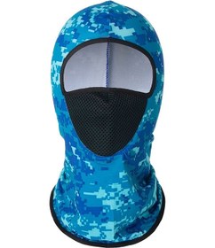 Resim Butu Nefes Alabilir Örgü Güneş Korumalı Boyun Körüğü Mavi Kamuflaj 