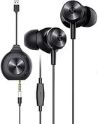 Resim Mikrofonlu Kulak İçi Kulaklık, Bluedio Li Pro Kablolu Kulaklık, 7.1 Kanallı Virtual USB 3D Surround Stereo, Bilgisayar, Tabletler için Ses Ayarı, 3,5 mm Destekli 