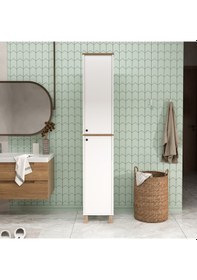 Resim Robin Home Alaska Çok Amaçlı Dolap Mutfak Kiler Banyo Dolabı 195cm Sepet-beyaz Beyaz 