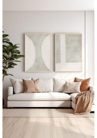 Resim 2 Parça Gerçek Ahşap Renkli Çerçeveli Tablo Seti - Model 29 - Ersy2lımodel29 