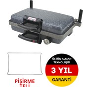 Resim Jumbo Granit Grill (ANTRASİT GRİ) - Silex Bazlama Lahmacun Pizza Izgara Tost Makinesi 