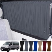 Resim Oto Pandami Renault Master 3. Nesil Uzun Şase 2010+ Uyumlu Gri Raylı Oto Perde Takımı 