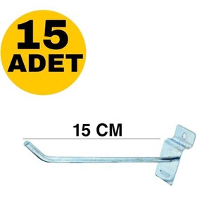 Resim ZIKZAK Raf Kanallı Panel / Pano Askı Kancası 15 Cm 15 Adet 