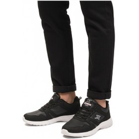 Resim Siyah Beyaz Bağcıklı Hafif Esnek Erkek Spor Ayakkabı Xstep 020-cilt M Siyah - Beyaz 