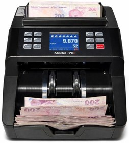 Resim Sesli Karışık Para Sayma Makinesi Mıx 70+ Siyah Tl - Euro Karışık Sayım, Dolar Adet Sayım 