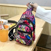 Resim 1 adet Erkek Yeni Moda Göğüs Çantası, Tek Omuz Çapraz Vücut Çantası, Moda Rahat Baskı Göğüs Küçük Çanta 