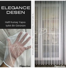 Resim Tül Perde Kampanyalı 2 Desen Sınırlı Stok Ekru 