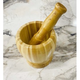 Resim altabi Bambu Sarımsak Ezici Bambu Havan 