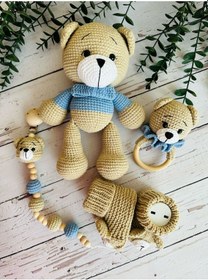 Resim Amigurumi Big Bear Ayicik 4'lü Set 