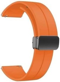 Resim Gpack Zeblaze Beyond 2 ile Uyumlu Silikon Mıknatıslı Ayarlanabilir Saat Kordon, Turuncu 
