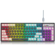 Resim Hxsj L900 Kablosuz K96 Rgb Streamer Oyun Klavyesi 2.4g Kablosuz Ayarlanabilir Arkadan Aydınlatmalı 1 