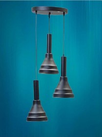 Resim Rsylight Daria Retro Metal Dekoratif 3 Lü Modern Rustik Sarkıt Av 