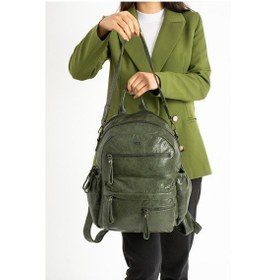 Resim Baginn Y.s.deri Kadın Sırt Çantası Fonksiyonel Kullanım Omuz Çapraz Askılı Bayan Sırt Çantası 35 25 Cm 001 