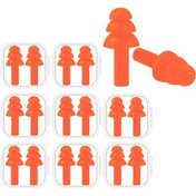 Resim Ximistore9 8 Çift Yumuşak Silikon Kulak Tıkacı - Su Geçirmez, Yeniden Kullanılabilir, Gürültü Engelleme, Uyku Ve Yüzme İçin Turuncu 