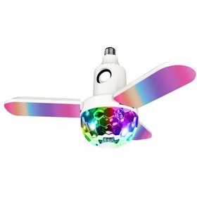 Resim Sarftech E27 B22 Kumandalı Rgb Ledli Lamba Yüksek Ses Kaliteli Bluetooth Hoparlör Disko Topu 