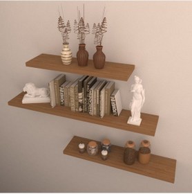 Resim Rafkestir 3 Lü Raf Set ( 100-75-65 ) Bambu ( Mat ) 