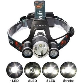 Resim T6 Kafa Feneri 5000 Lumens 3xcree Xm-t6+2r5 Lamba Led Kamp Lambası Diğer 