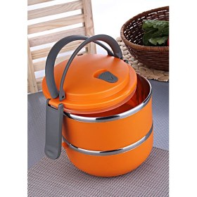 Resim Sefer Tası Yemek Termosu Saklama Kabı Termosu 2li - Çelik 