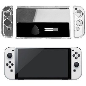 Resim Cafele Kristal Nintendo Switch Oled PC Kılıf 