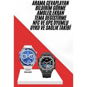 Resim Akıllı Saat 1.62 İnç Ultimate Nabız Sensörlü Sesli Görüşme Yapabilen 