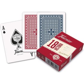 Resim Renklimestore Fournier Poker Oyun Kartları Nº 18, Standart Endeks, Kırmızı Veya Mavi 