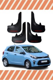 Resim bgfix Kia Pıcanto Racing Yazılı 4'lü Tozluk Çamurluk Paçalık 